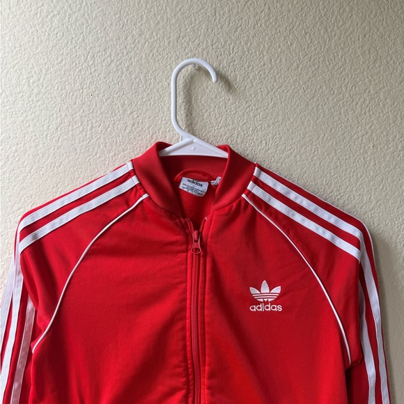 Adidas Red and White Track Jacket - Picture 7 of 7